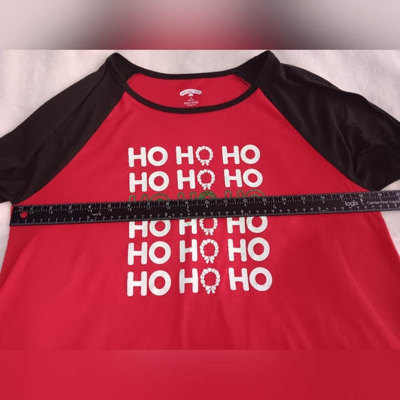 Holiday Time Women's Christmas Graphic Raglan Sleeve Baseball Tee Pre-owned - Picture 5 of 7